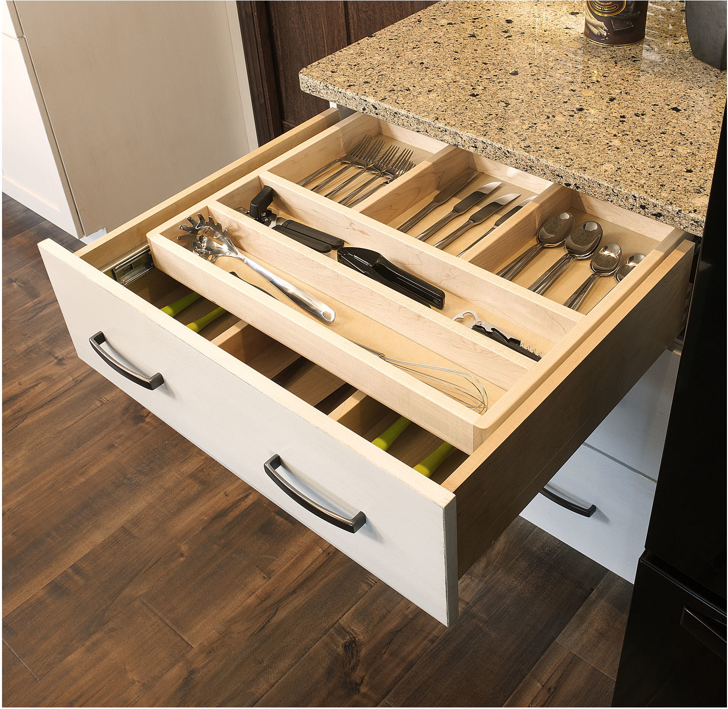 THREE DRAWER BASE WITH WOOD CUTLERY DIVIDER | Capital Remodeling